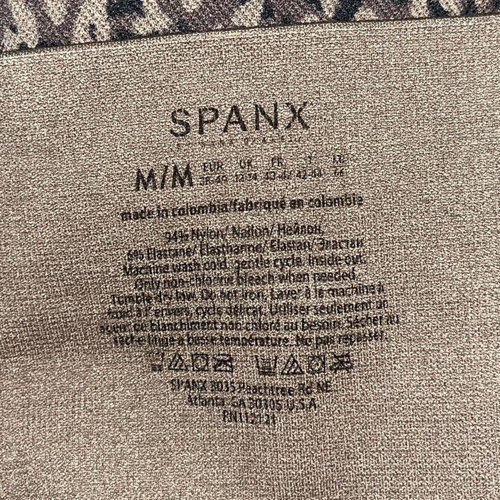 SPANX x ANTHROPOLOGIE | Seamless Leopard Animal Print Cropped Leggings | Size M - Picture 5 of 7